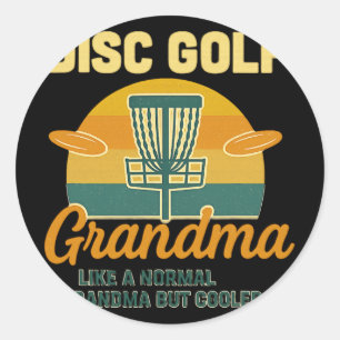 Disc Golf Oma cooler als Enkelkinder Runder Aufkleber