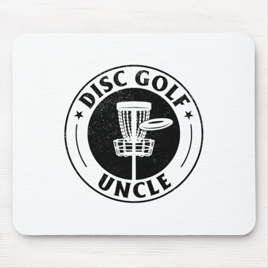 Disc Golf Onkel - Disc Golf spielender Onkel Disc Mousepad (Vorne)