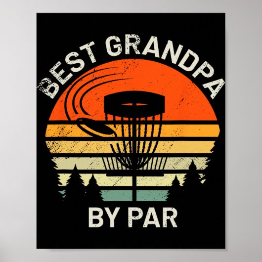 Disc Golf Opa Bester Großvater Von Par Frisbee Poster (Vorne)