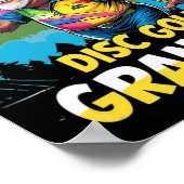 Disc Golf Opa – Grüne Dge Cap-Wurf Retro Poster (Ecke)