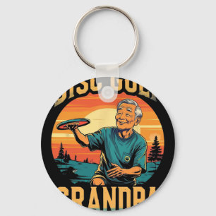 Disc Golf Opa – Lustiges Retro-Sportdesign für Schlüsselanhänger