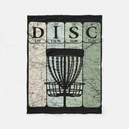 Disc Golf Periodensystem Elemente Frolf Spieler Vi Fleecedecke (Vorderseite)
