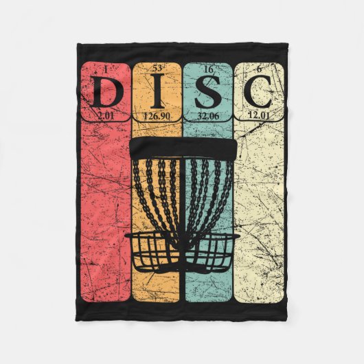 Disc Golf Periodensystem Elemente Frolf Spieler Vi Fleecedecke (Vorderseite)
