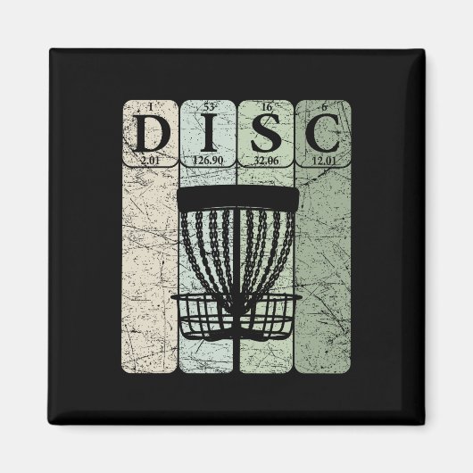 Disc Golf Periodensystem Elemente Frolf Spieler Vi Magnet (Vorne)