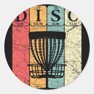 Disc Golf Periodensystem Elemente Frolf Spieler Vi Runder Aufkleber