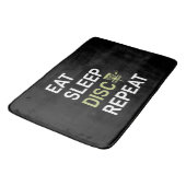 Disc Golf Player | Eat Sleep Disc Golf Repeat Badematte (Schrägansicht)