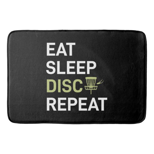 Disc Golf Player | Eat Sleep Disc Golf Repeat Badematte (Vorderseite)