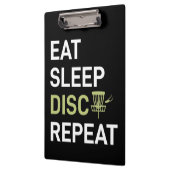 Disc Golf Player | Eat Sleep Disc Golf Repeat Klemmbrett (Links)
