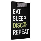 Disc Golf Player | Eat Sleep Disc Golf Repeat Klemmbrett (Rechts)