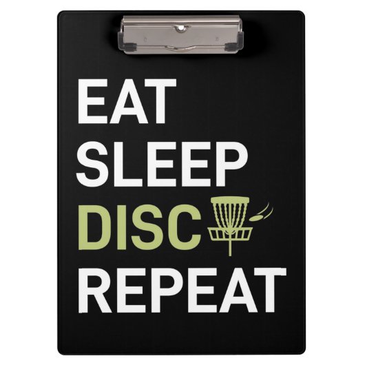 Disc Golf Player | Eat Sleep Disc Golf Repeat Klemmbrett (Vorderseite)