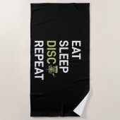 Disc Golf Player | Eat Sleep Disc Golf Repeat Strandtuch (Vorderseite)