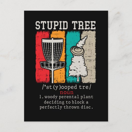 Disc Golf Player Frisbee Disk Golfing Definition Postkarte (Vorderseite)