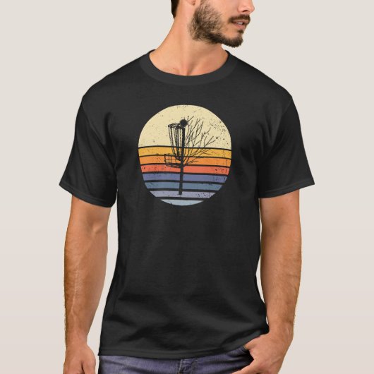 Disc Golf Retro Korb T-Shirt (Vorderseite)
