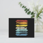 Disc Golf Retro Postkarte (Stehend Vorderseite)