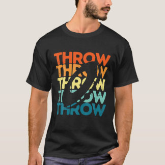 Disc Golf Retro Sunset Vintage Frisbee Golf Throw T-Shirt