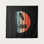 Disc Golf Retro Wandteppich (Vorderseite (Horizontal))