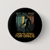 Disc Golf Sasquatch Bigfoot Disc Golfer Funny Disc Button (Vorderseite)