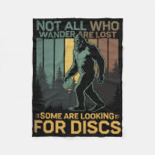 Disc Golf Sasquatch Bigfoot Disc Golfer Funny Disc Fleecedecke (Vorderseite)