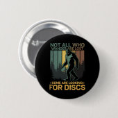 Disc Golf Sasquatch Bigfoot Disc Golfer Lustiger D Button (Vorne & Hinten)