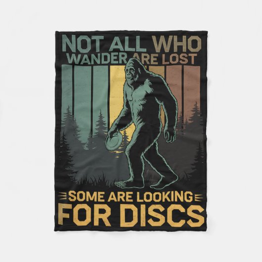 Disc Golf Sasquatch Bigfoot Disc Golfer Lustiger D Fleecedecke (Vorderseite)
