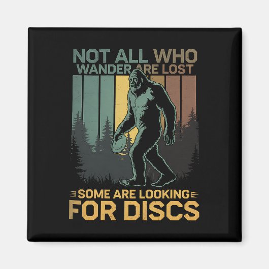 Disc Golf Sasquatch Bigfoot Disc Golfer Lustiger D Magnet (Vorne)