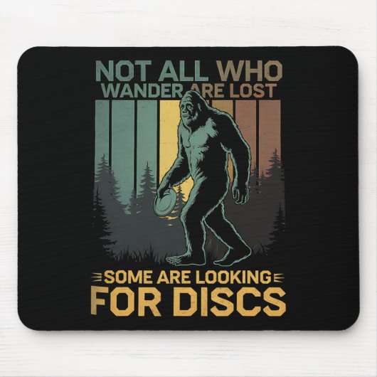 Disc Golf Sasquatch Bigfoot Disc Golfer Lustiger D Mousepad (Vorne)