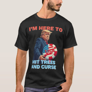 Disc Golf Shirt Lustig trifft Bäume und fluche Ret