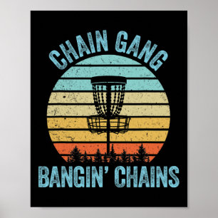 Disc-Golf-Shirt Lustige Kette Retro Disc-Golf-Gesc Poster