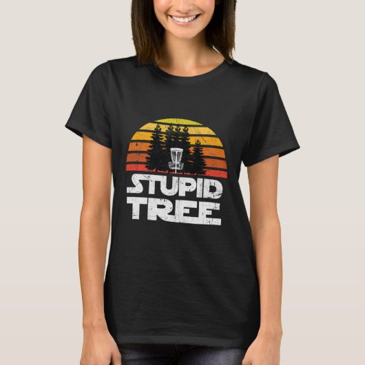 Disc-Golf-Shirts für Männer Dummer Baum Frisbee Go T-Shirt (Vorderseite)