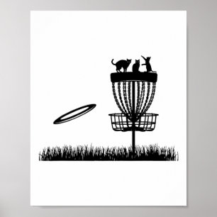 Disc Golf Sket Mit Katzen - Disc Golfer Lustige Di Poster