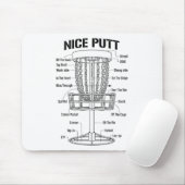 Disc Golf Sket Schöner Putt Lustiger Putting Jargo Mousepad (Mit Mouse)