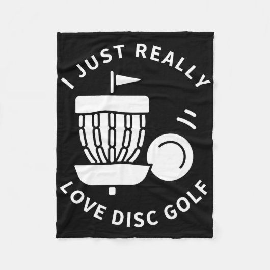 Disc-Golf-Spieler Ich liebe Disc Golf einfach so s Fleecedecke (Vorderseite)