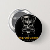Disc Golf Spieler - Lustige Feed The Chains  Button (Vorne & Hinten)