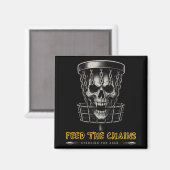 Disc Golf Spieler - Lustige Feed The Chains Magnet (Vorderseite/Rückseite)
