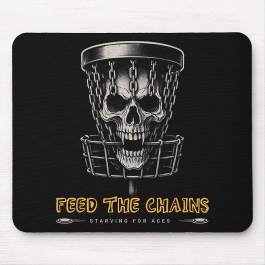 Disc Golf Spieler - Lustige Feed The Chains  Mousepad (Vorne)