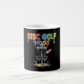 Disc Golf Stimmung Regenbogen Splash Disc Skizze Kaffeetasse (Mittel)