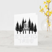 Disc Golf Stupid Tree Funny Frisbee Golfer Frolf Karte (Gelbe Blume)