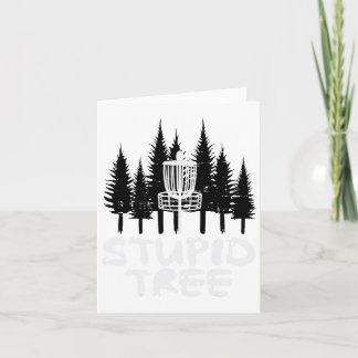 Disc Golf Stupid Tree Funny Frisbee Golfer Frolf Karte