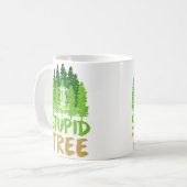 Disc Golf Stupid Trees Retro Frisbee Funny Sports Kaffeetasse (Vorderseite Links)