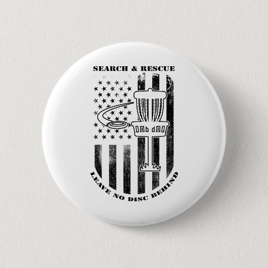 Disc Golf Suche und Rettung Lassen Sie keine Schei Button (Vorderseite)