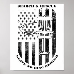 Disc Golf Suche Und Rettung Lassen Sie Keine Schei Poster