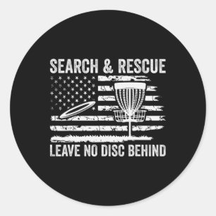Disc Golf Suche Und Rettung Lassen Sie Keine Schei Runder Aufkleber