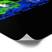 Disc Golf Sunset Gitarrist Player Golf G Poster (Ecke)