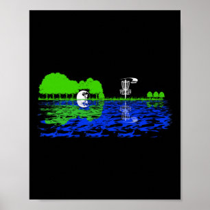 Disc Golf Sunset Gitarrist Player Golf G Poster