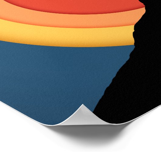 Disc Golf Sunset Poster (Ecke)