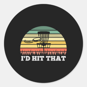 Disc Golf T-Shirt für Damen Funny Frisbee Golf Runder Aufkleber