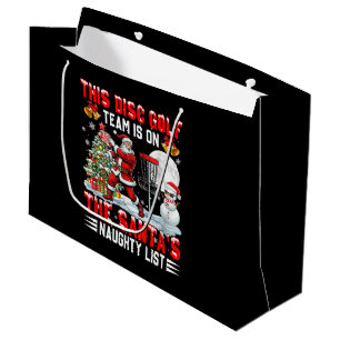 Disc Golf Team ist auf Santas Weihnachts-Naughty-L Große Geschenktüte
