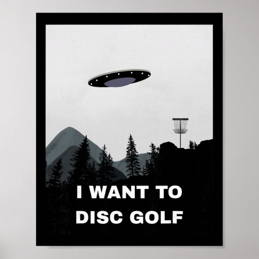 Disc Golf Ufo  Poster (Vorne)