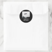 Disc Golf Ufo  Runder Aufkleber (Tasche)