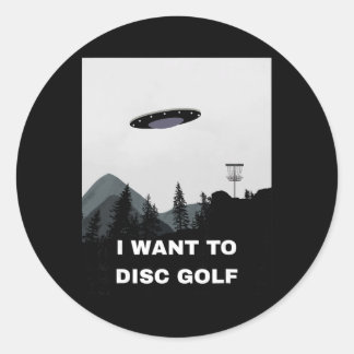 Disc Golf Ufo  Runder Aufkleber
